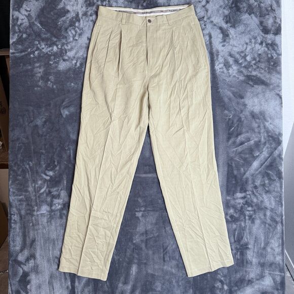 Tommy Bahama Men's Size 34 Silk Beige Pants Casual Straight Fit - Picture 1 of 7